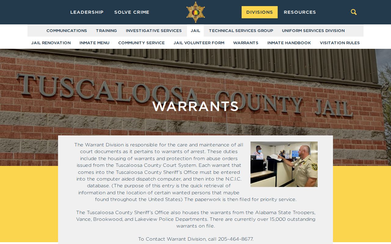 Alabama outstanding warrant records and a local sheriff warrant unit